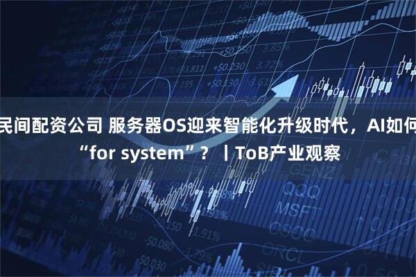 民间配资公司 服务器OS迎来智能化升级时代，AI如何“for system”？丨ToB产业观察